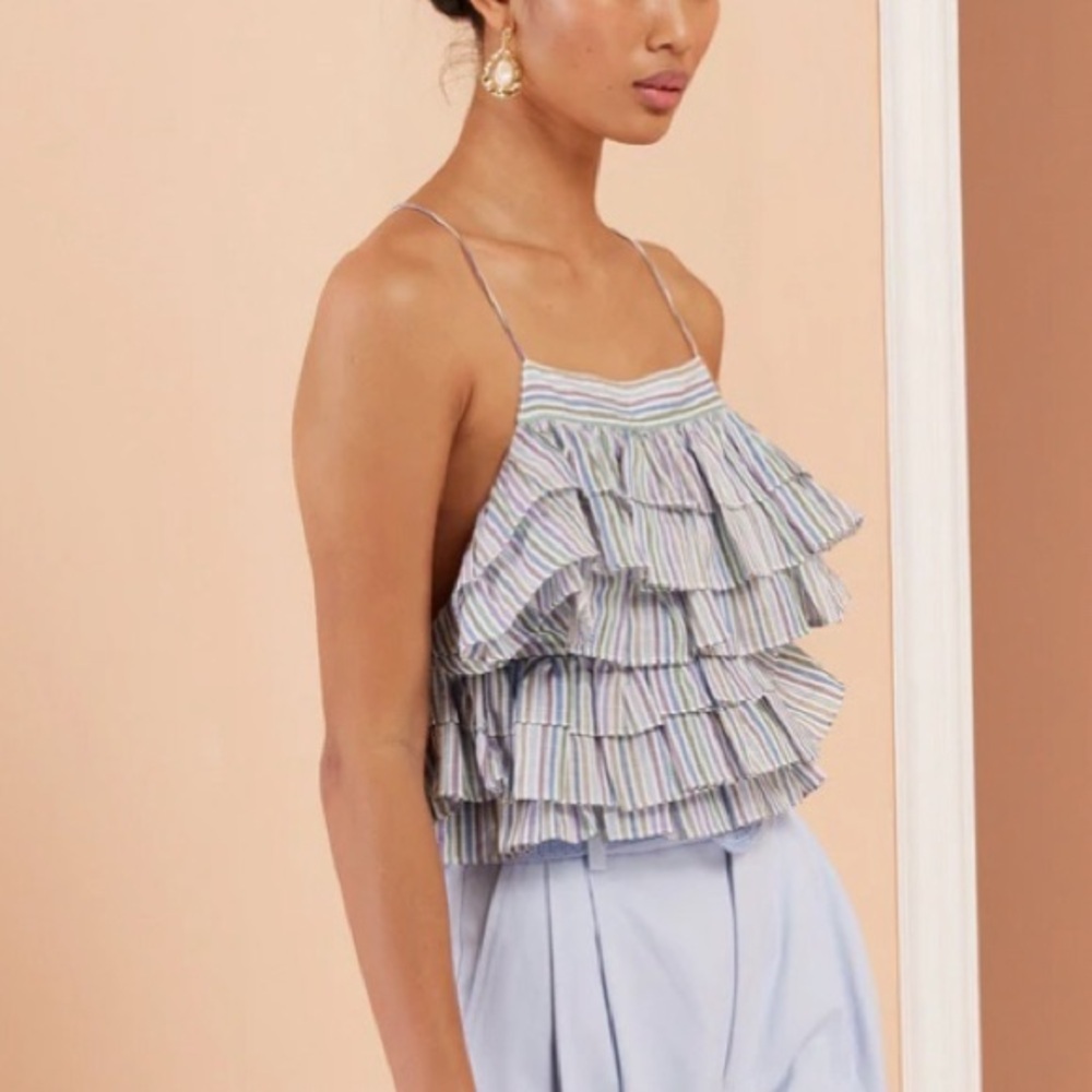 Anthropologie Magali Pascal Isla Top in Stripe Size M